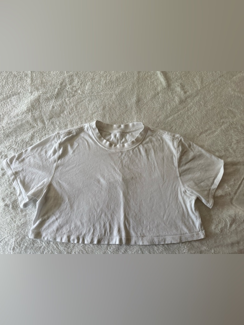 Lululemon Athletica White Cates Cropped Tee 10